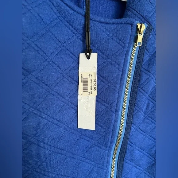 NWT Sanctuary Blue Quilted Moto Vest Asymmetrical Zip Size S - Picture 4 of 8